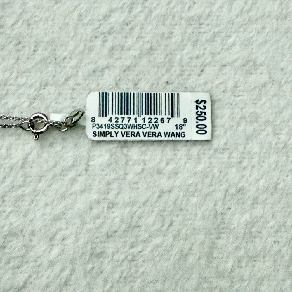 Simply Vera Vera Wang 925 Sterling Silver Diamond Accent Key Pendant Necklace